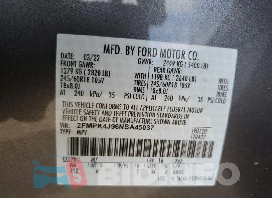 2FMPK4J96NBA45037 Photo# 10