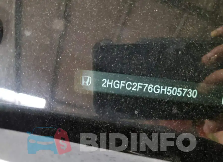 2HGFC2F76GH505730 Photo# 10