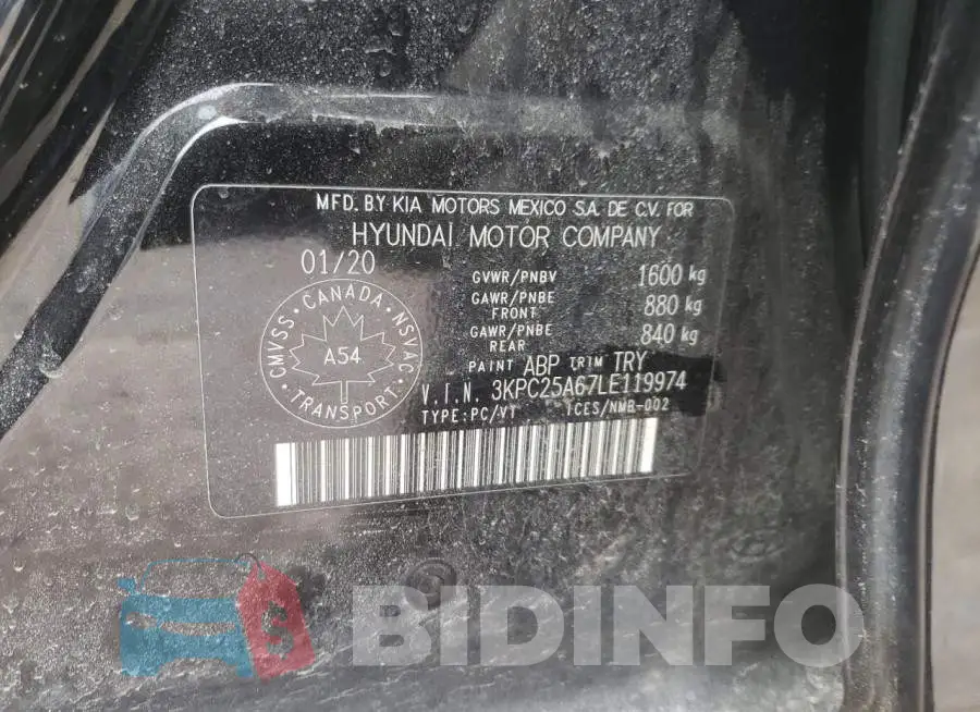 3KPC25A67LE119974 Photo# 10