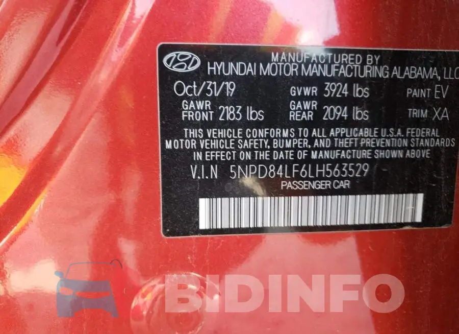 5NPD84LF6LH563529 Photo# 10