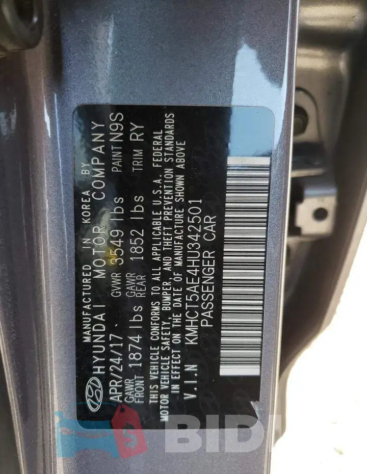 KMHCT5AE4HU342501 Photo# 10