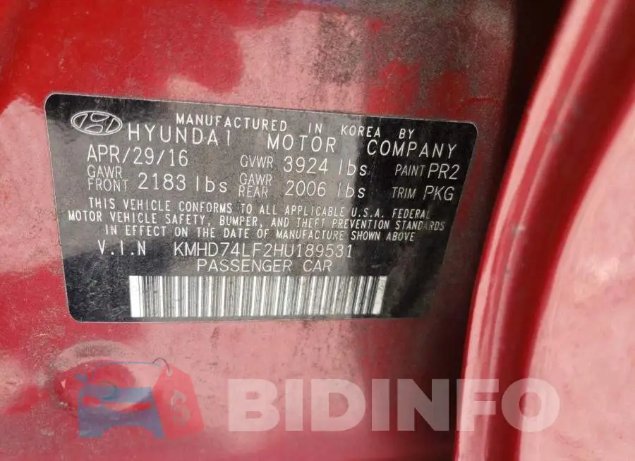 KMHD74LF2HU189531 Photo# 10