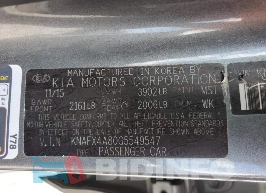KNAFX4A80G5549547 Photo# 10
