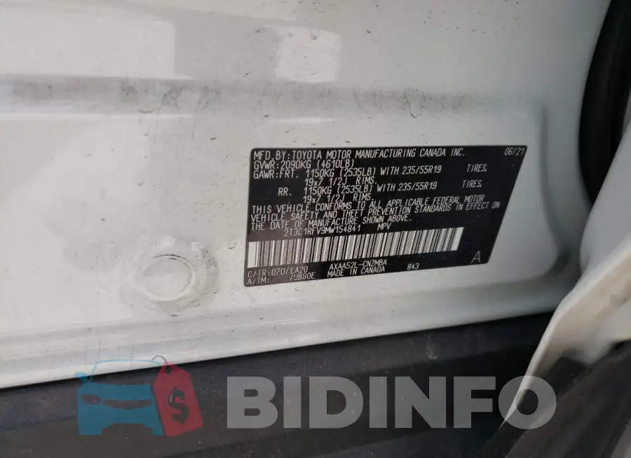 2T3C1RFV9MW154841 Photo# 10