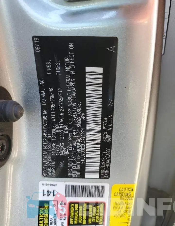 5TDJZ3DCXLS240271 Photo# 10