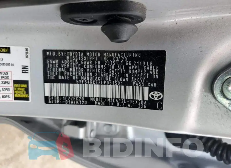 5YFS4RCE7LP051501 Photo# 10