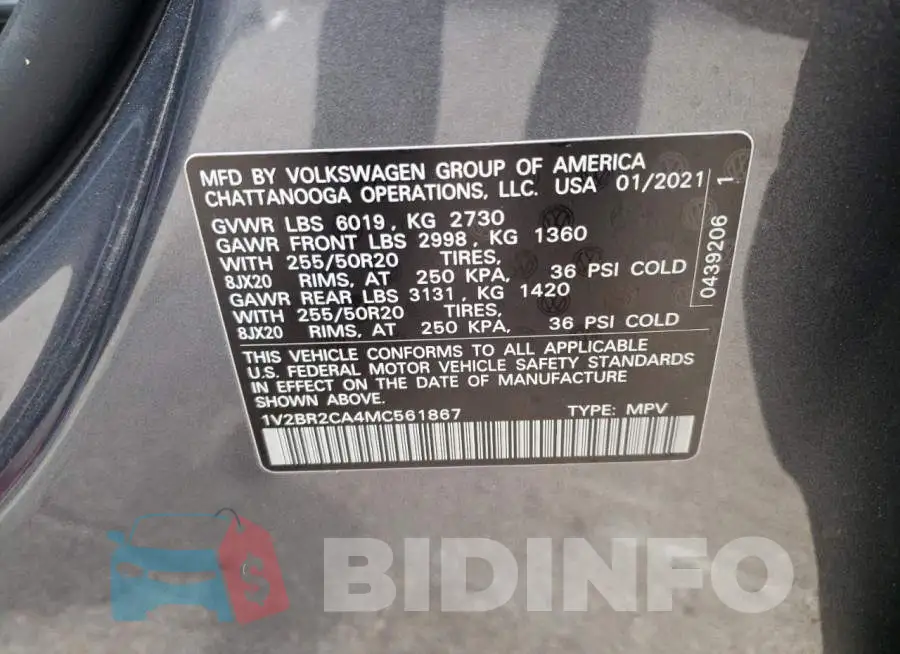 1V2BR2CA4MC561867 Photo# 10