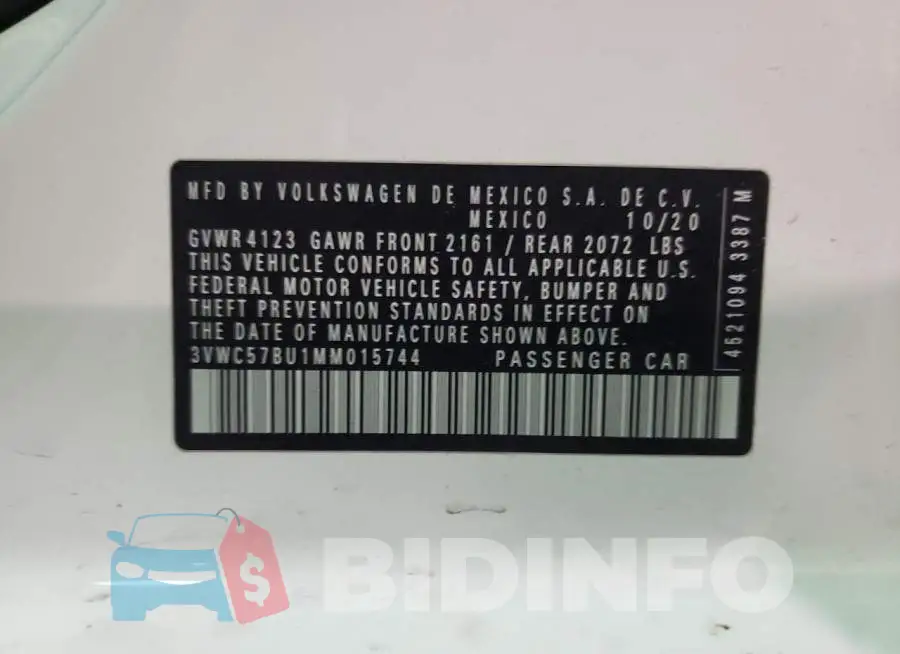 3VWC57BU1MM015744 Photo# 10
