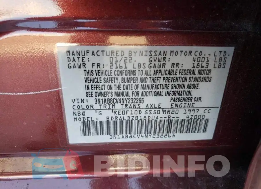 3N1AB8CV4NY232265 Photo# 10