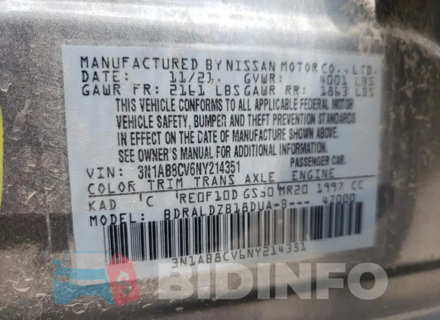 3N1AB8CV6NY214351 Photo# 10