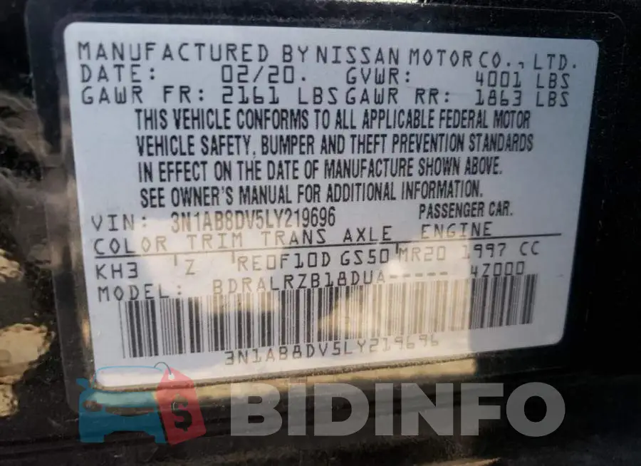 3N1AB8DV5LY219696 Photo# 10