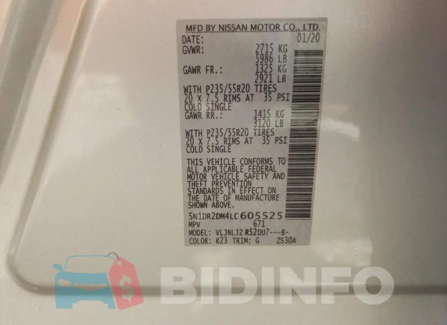 5N1DR2DM4LC605525 Photo# 10