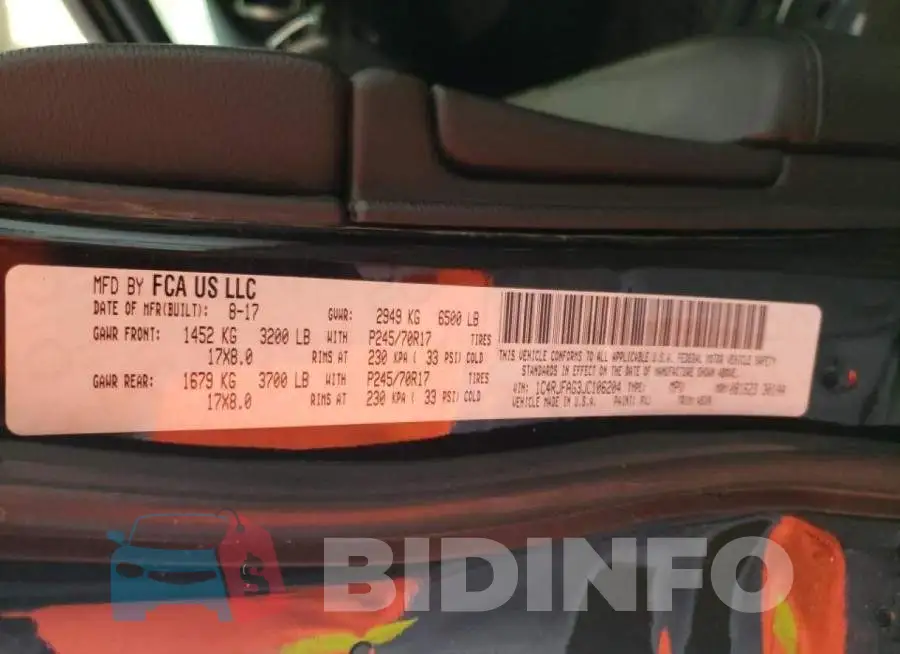 1C4RJFAG3JC106204 Photo# 10