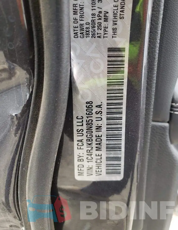 1C4RJKBG0N8516068 Photo# 10