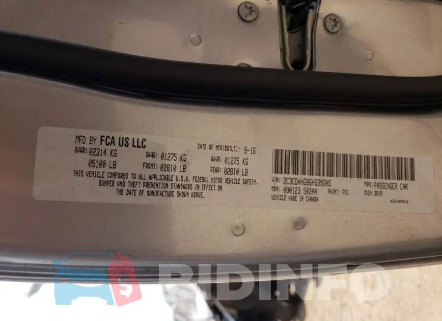 2C3CDXHG8GH339305 Photo# 10