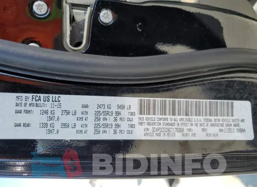 3C4PDCEG9GT176360 Photo# 10