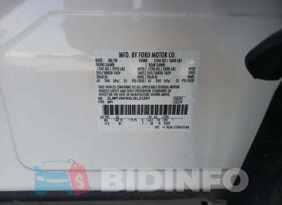 2LMPJ6K9XLBL23291 Photo# 10