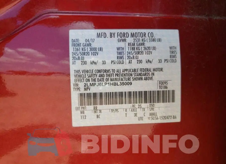 2LMPJ6LP1HBL35009 Photo# 10