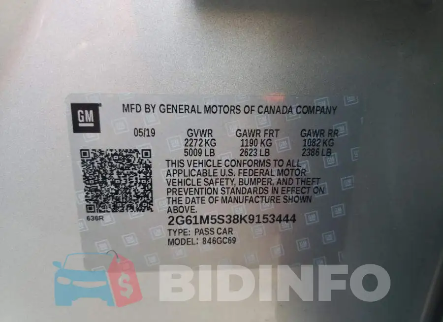 2G61M5S38K9153444 Photo# 10