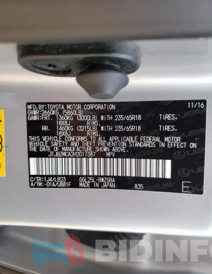 JTJBZMCA2H2017387 Photo# 10