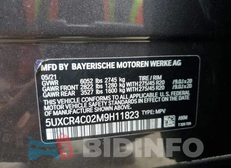 5UXCR4C02M9H11823 Photo# 10