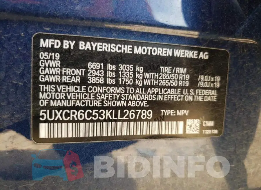 5UXCR6C53KLL26789 Photo# 10