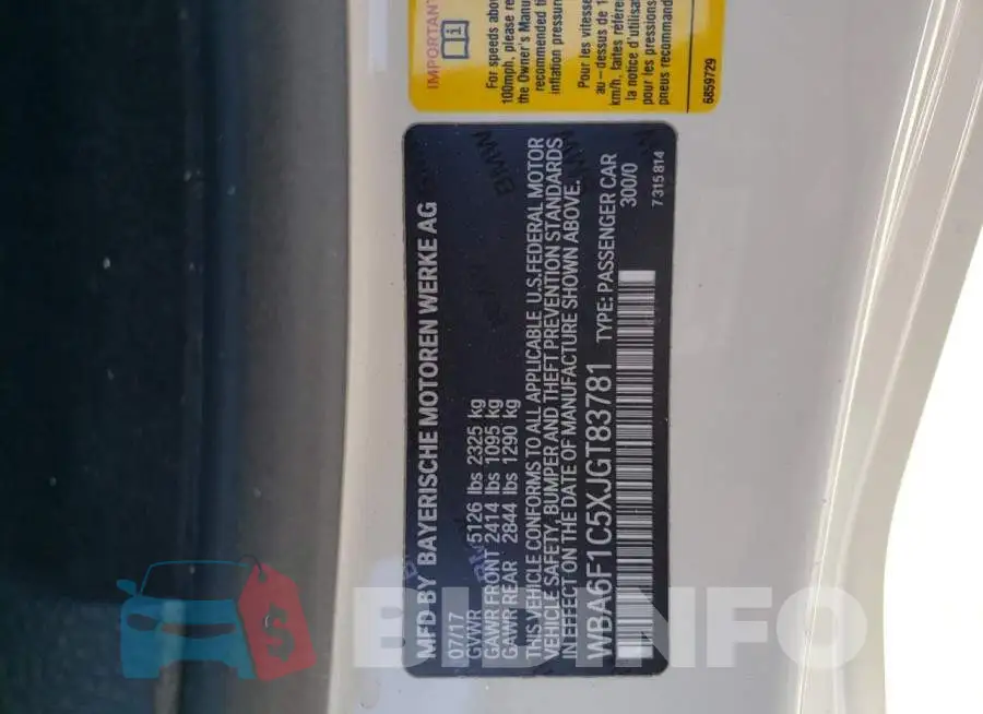 WBA6F1C5XJGT83781 Photo# 10