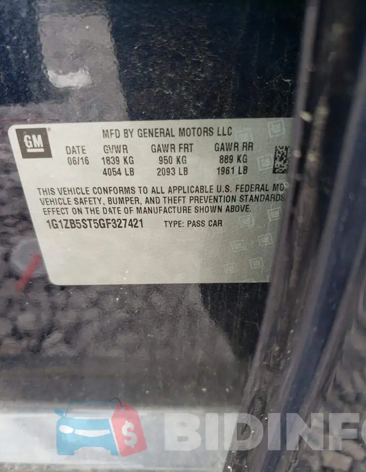 1G1ZB5ST5GF327421 Photo# 10