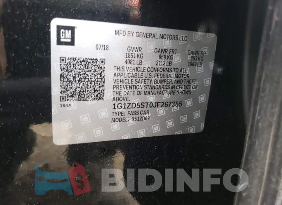1G1ZD5ST0JF267355 Photo# 10