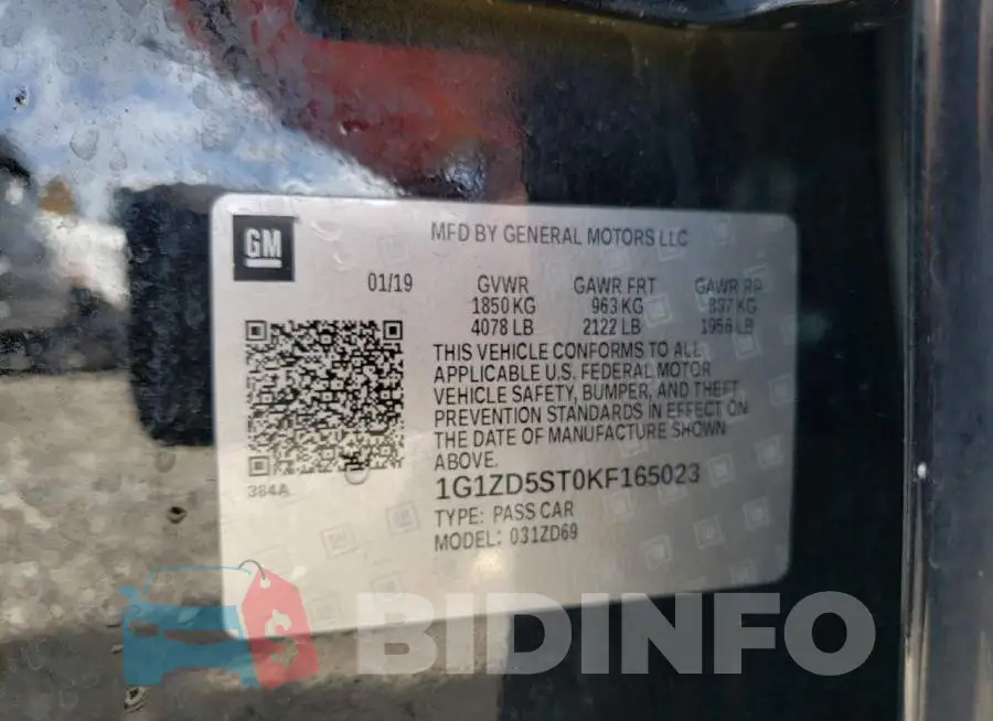 1G1ZD5ST0KF165023 Photo# 10