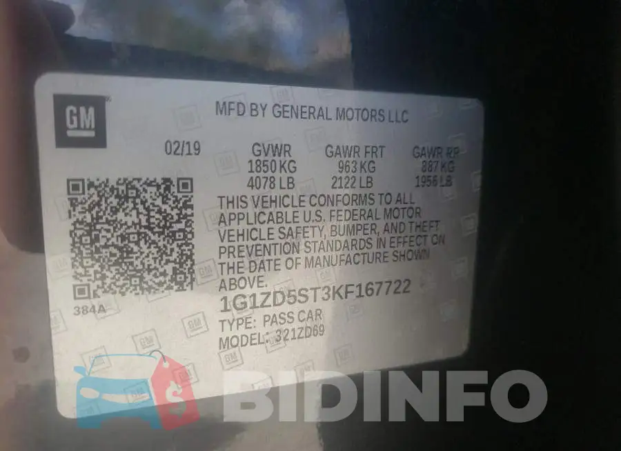 1G1ZD5ST3KF167722 Photo# 10