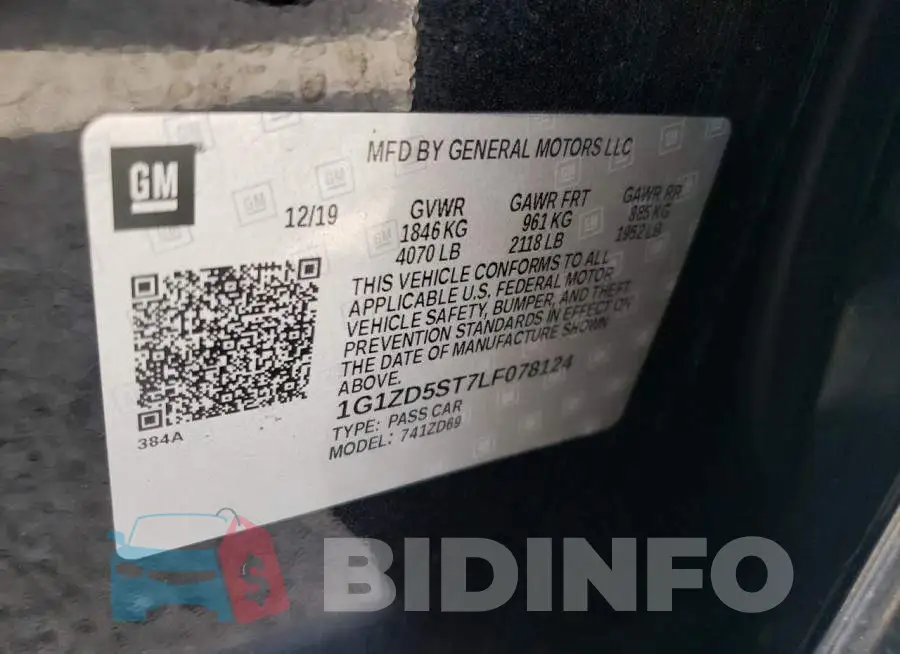 1G1ZD5ST7LF078124 Photo# 10