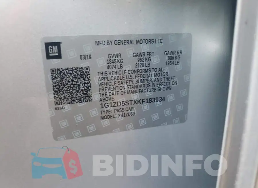 1G1ZD5STXKF183934 Photo# 10