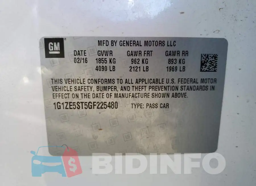 1G1ZE5ST5GF225480 Photo# 10
