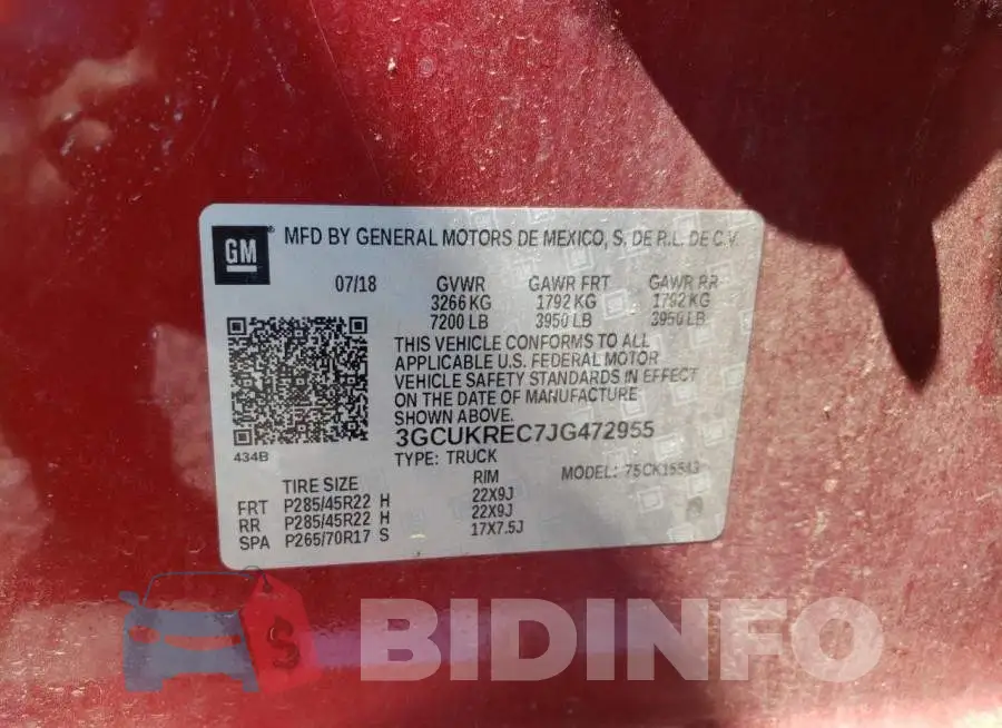 3GCUKREC7JG472955 Photo# 10