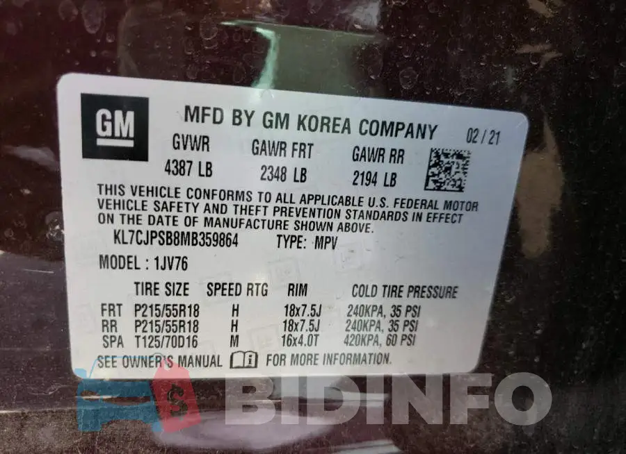 KL7CJPSB8MB359864 Photo# 10