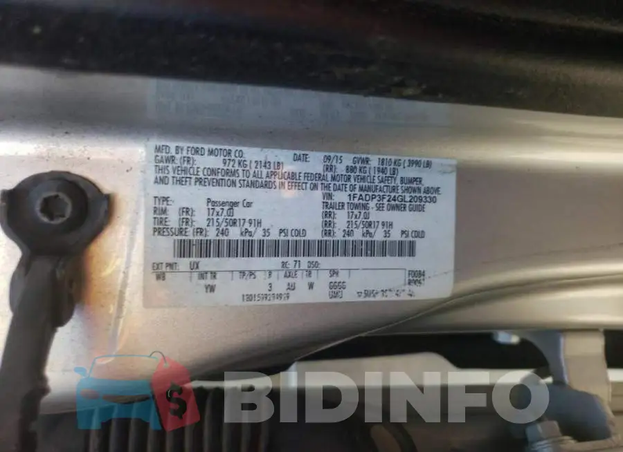 1FADP3F24GL209330 Photo# 10