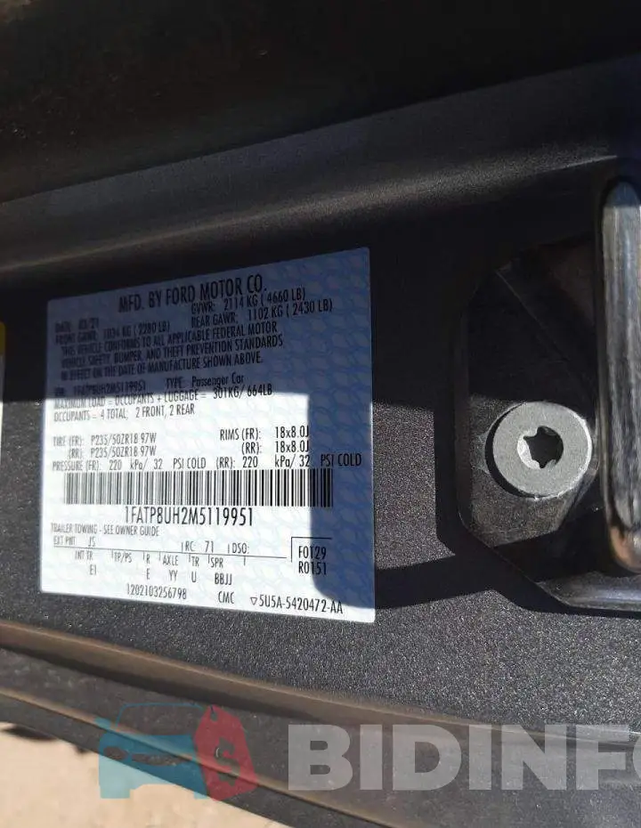 1FATP8UH2M5119951 Photo# 10