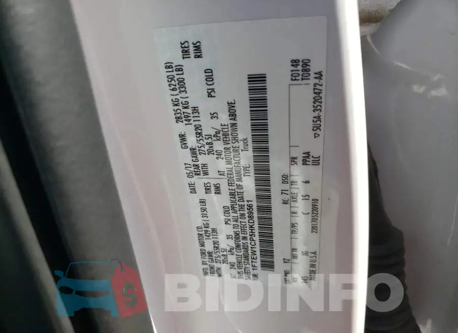 1FTEW1CP5HKD89561 Photo# 10