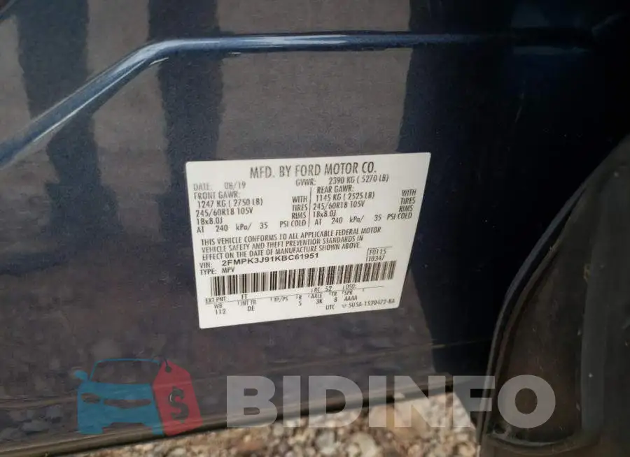 2FMPK3J91KBC61951 Photo# 10