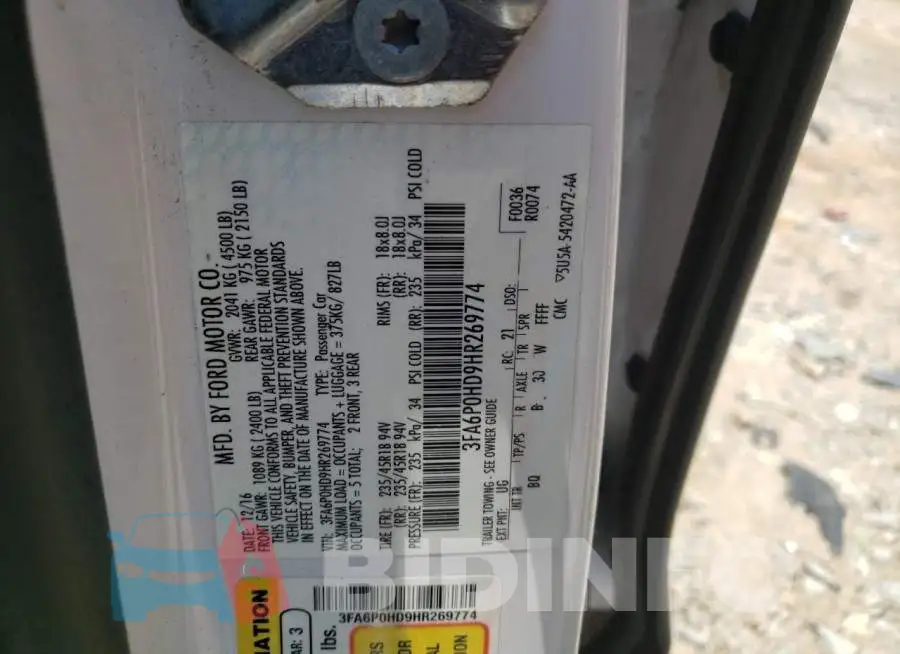 3FA6P0HD9HR269774 Photo# 10