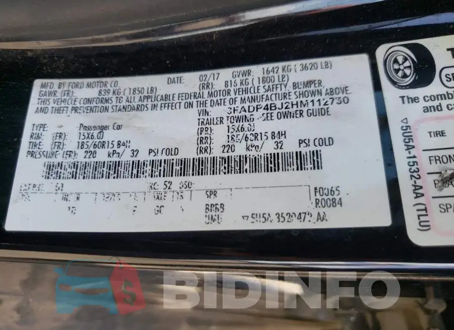 3FADP4BJ2HM112730 Photo# 10