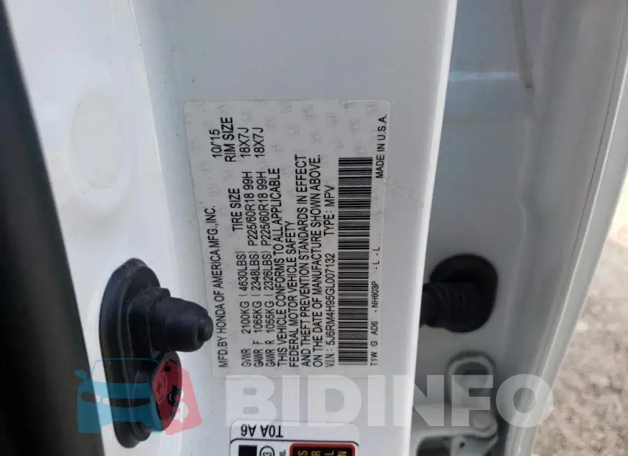 5J6RM4H95GL007132 Photo# 10