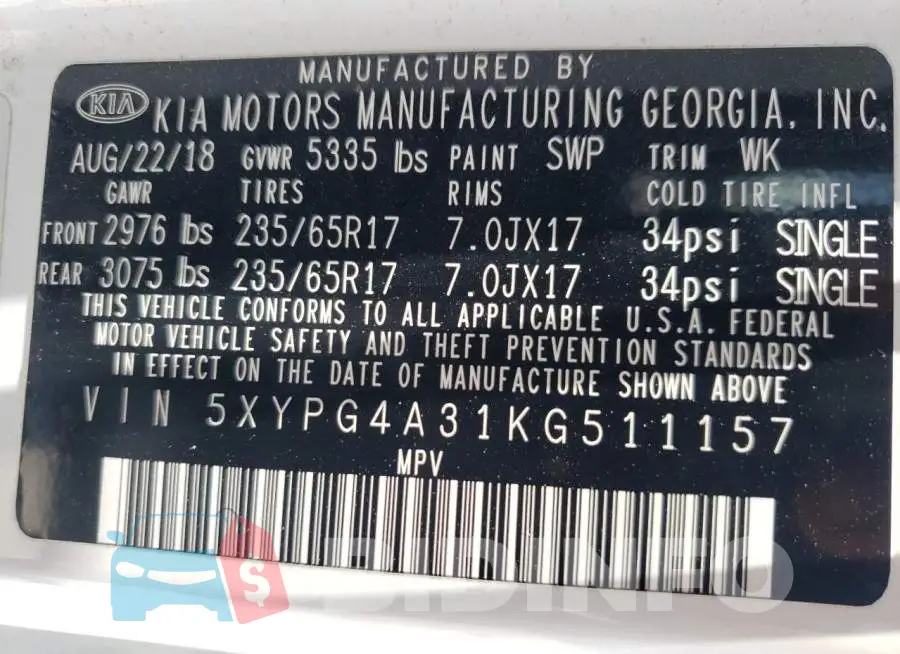 5XYPG4A31KG511157 Photo# 10