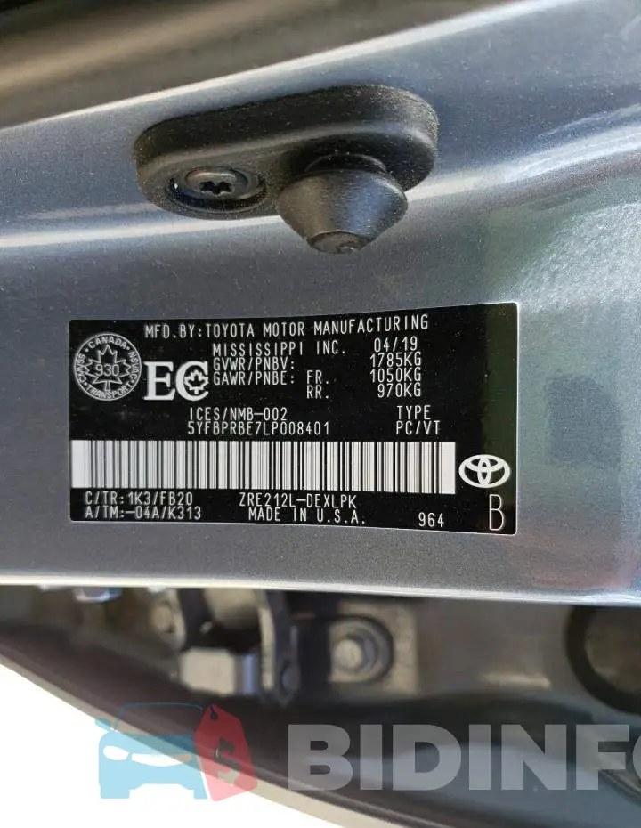 5YFBPRBE7LP008401 Photo# 10