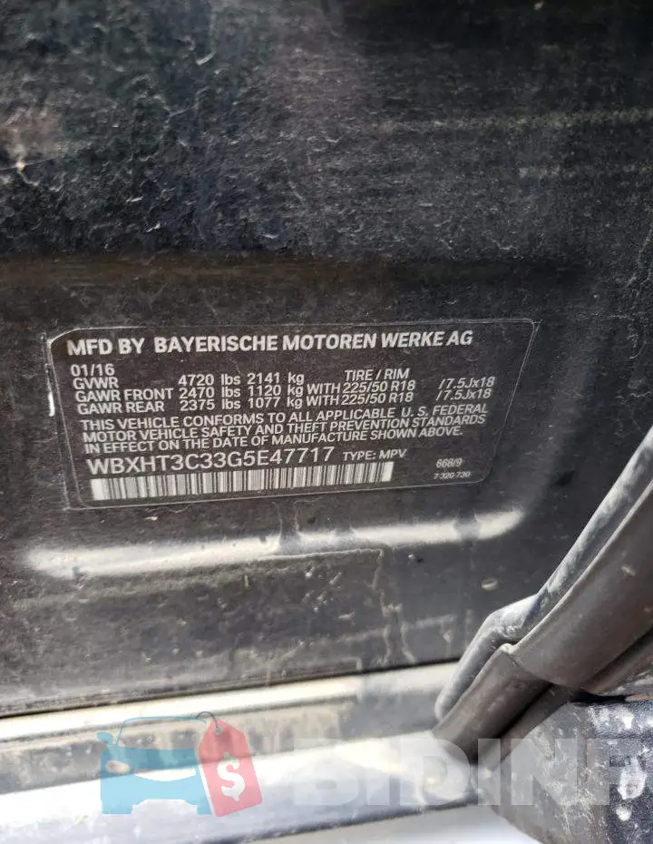 WBXHT3C33G5E47717 Photo# 10