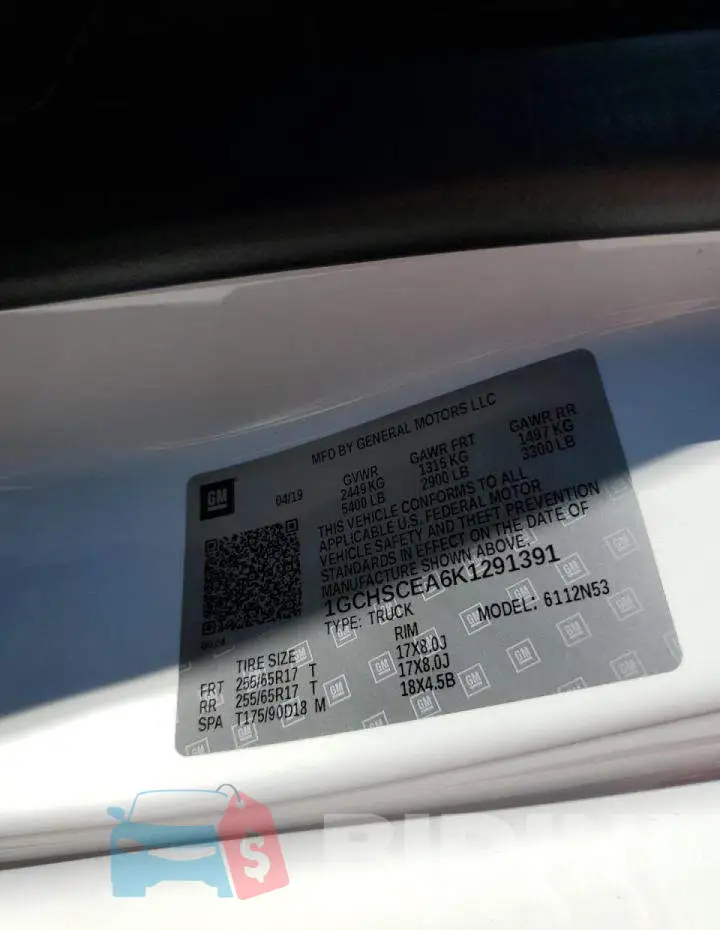 1GCHSCEA6K1291391 Photo# 10