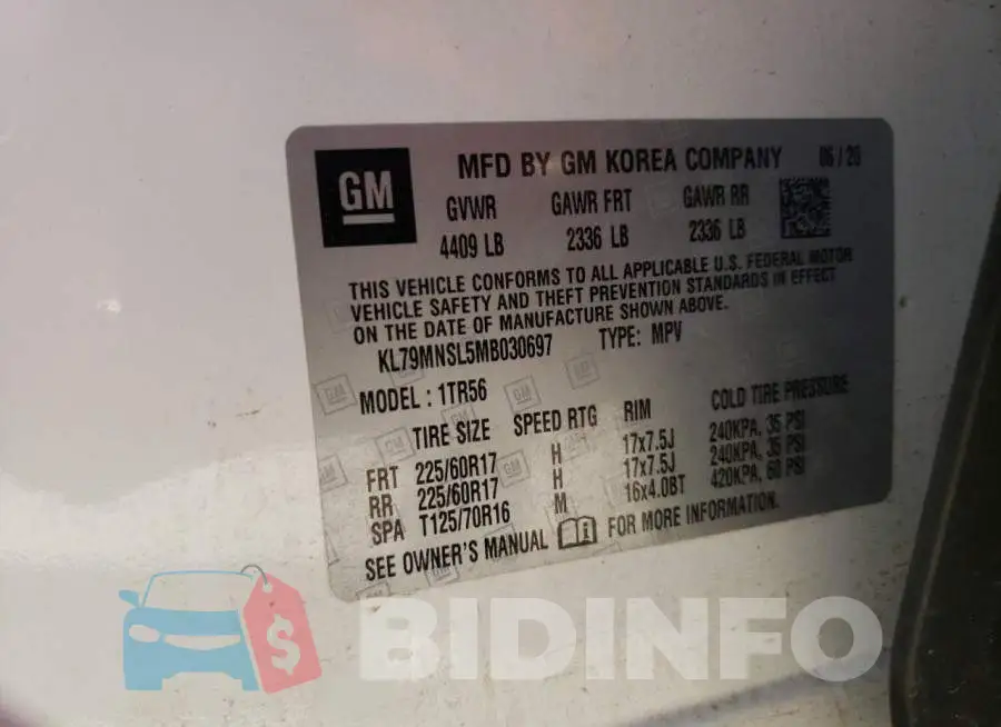 KL79MNSL5MB030697 Photo# 10
