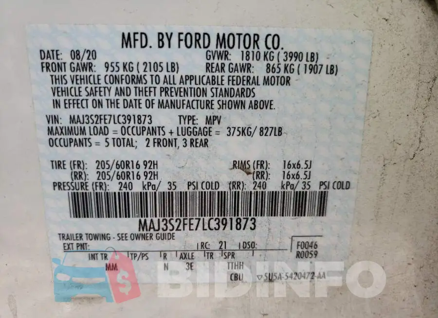 MAJ3S2FE7LC391873 Photo# 10