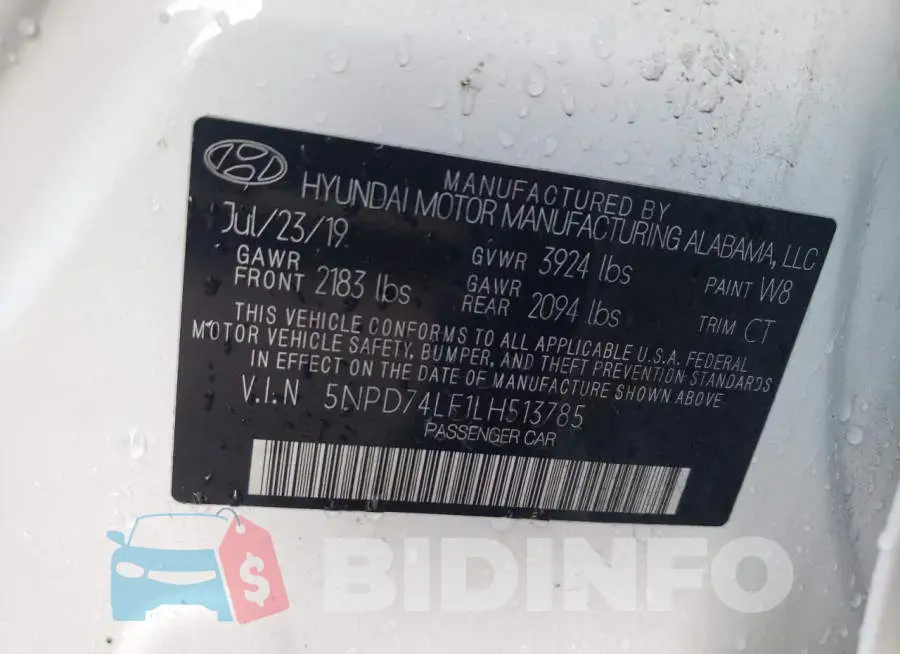 5NPD74LF1LH513785 Photo# 10